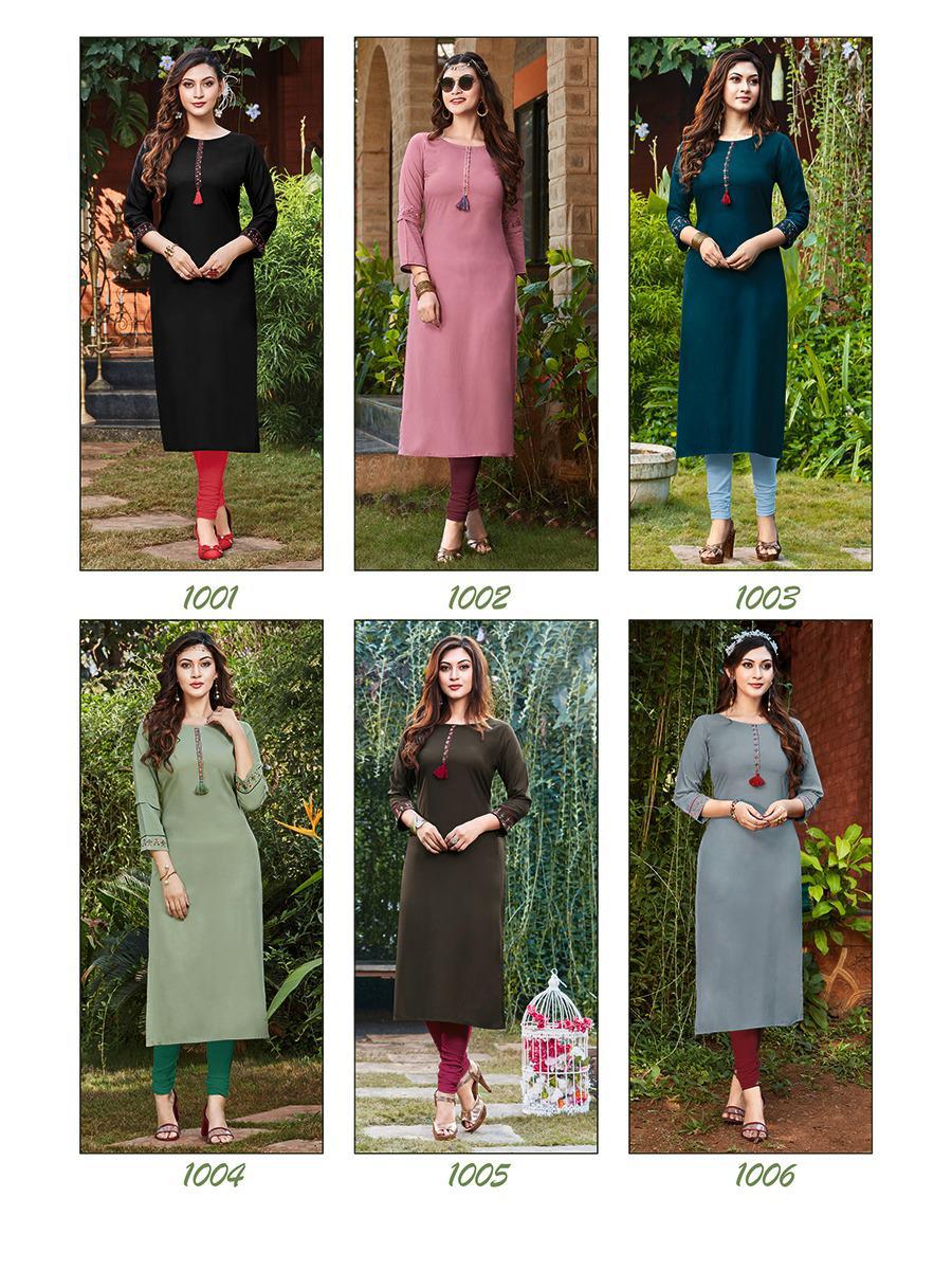 LADIES FLAVOUR SERENA VOL-3 Latest Fancy Designer Ethnic Wear Rayon With Embroidery Work Heavy Kurtis Collection